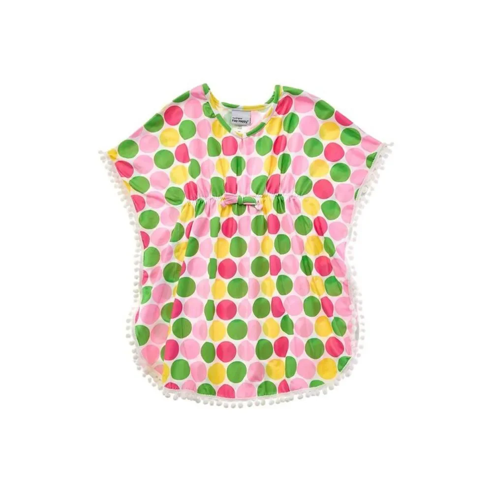 Flap Happy Girls  Printed Poncho, Pink